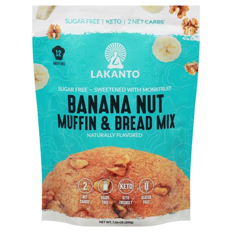 Save On Lakanto Gluten Sugar Free Keto Banana Nut Muffin Bread Mix