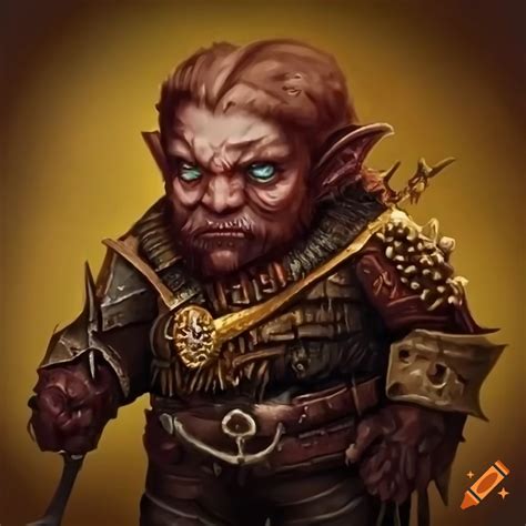 Image Of A Bearded Halfling Adventurer With A Warhammer On Craiyon