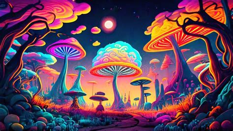 Trippy And Psychedelic Artwork In Retro Hippie Style Generative AI