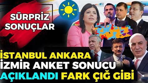 İSTANBUL ANKARA VE İZMİR İÇİN SON ANKET SONUCU YouTube