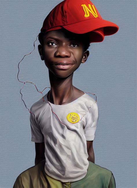 Krea Ai Caricature Vfx Art Portrait Of A Nigerian Boy