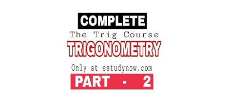 Basic Trigonometric Identities For Class 10 11 With Proof Part 2