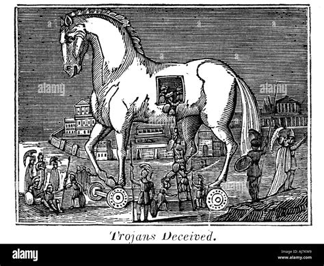 Trojan horse Black and White Stock Photos & Images - Alamy