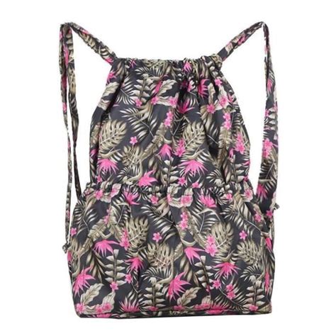 Sac A Dos Vintage A Cordon De Serrage Femme Motif Floral Ethnique