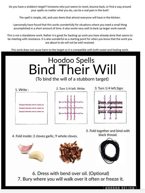 Hoodoo Binding Hoodoo Spells Magic Spell Book Wiccan Spell Book