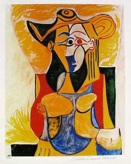 Pablo Picasso Seated Woman With Yellow U S Auction Brokers