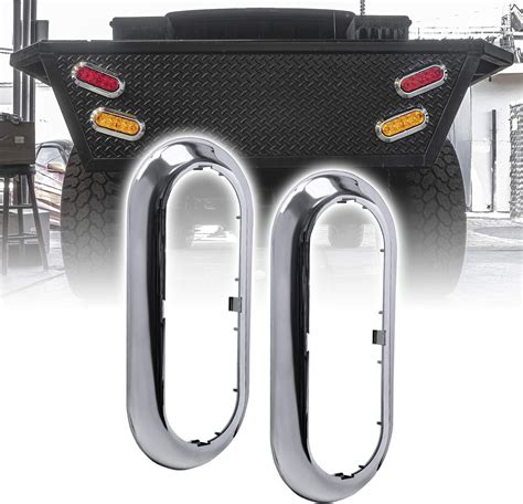 Amazon True Mods Pc Inch Oval Trailer Tail Light Chrome Bezel