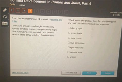 Corinict Development In Romeo And Juliet Part Studyx