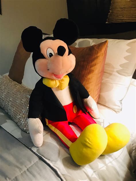 Mickey Mouse Plush Large Tuxedo Disney Mickey Mouse Applause Etsy