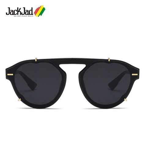 Jackjad 2021แฟชั่น Cool Rivets ตกแต่งสไตล์แว่นตากันแดดผู้ชายผู้หญิง