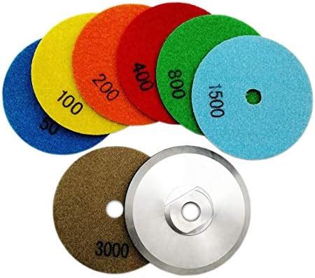 15pcs Diamond Polishing Pads Kit 4 Inch 100mm Wet Dry For Granite Stone