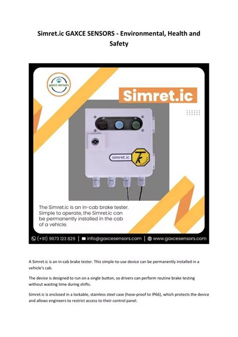 Ppt Simret Ic Gaxce Sensors Environmental Health And Safety