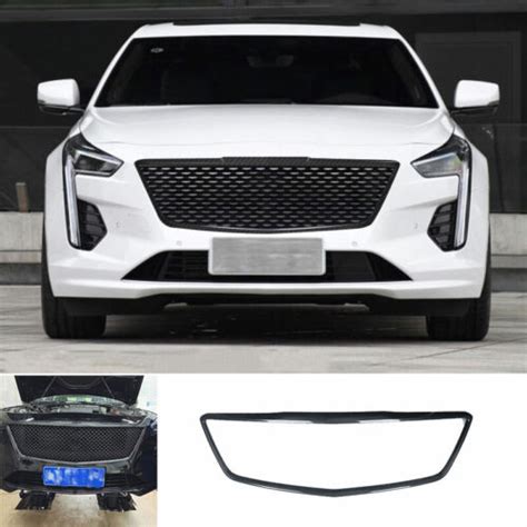 For Cadillac Ct6 2019 2020 Carbon Fiber Front Grille Grill Frame Cover Trim 1set Ebay