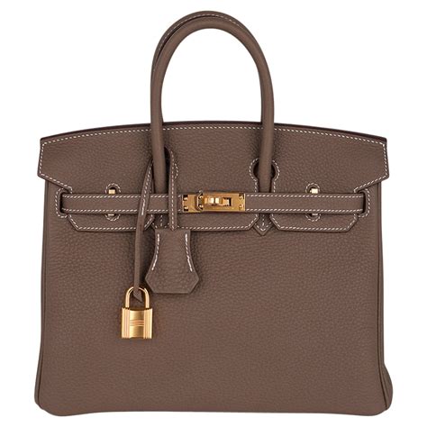 Hermes Etoupe Togo 35cm Birkin Bag Taupe Gold Hardware Iconic For Sale