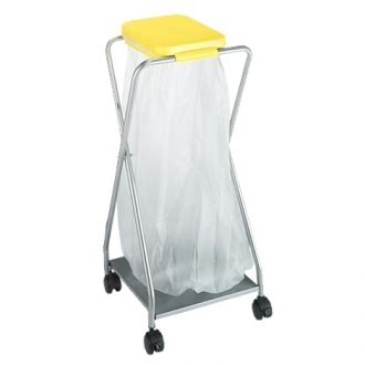 Contenedor Basura Acero Con Ruedas L Amarillo