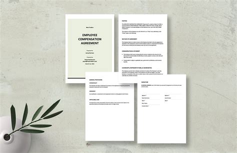 Employee Compensation Agreement Template in Word, Google Docs, Pages ...