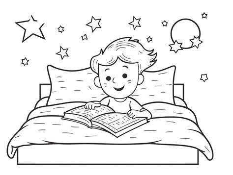 Whimsical Bedtime Coloring Activity Coloring Page