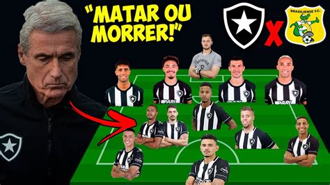 Veja A Provavel Escala O Do Botafogo Pro Jogo Contra O Brasiliense Na