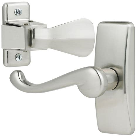 IDEAL Security Satin Silver Storm Door Lever Handle Set-SKGLWSC - The Home Depot