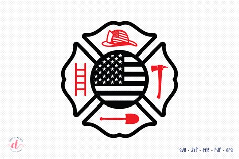 Firefighter Badge Svg Firefighter Svg Grafik Von Craftlabsvg