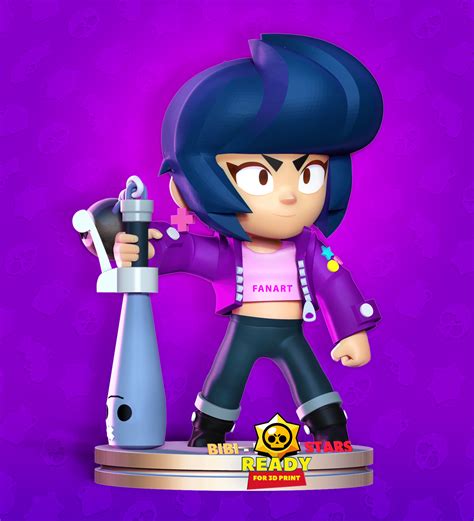 Descargar Archivo Stl Bibi Brawl Stars Fanart • Diseño Para Impresión En 3d ・ Cults