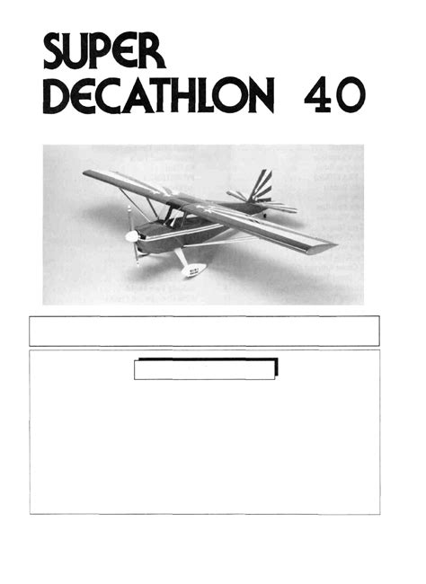 Great Planes Super Decathlon 40 Kit Gpma0185 User Manual 44 Pages