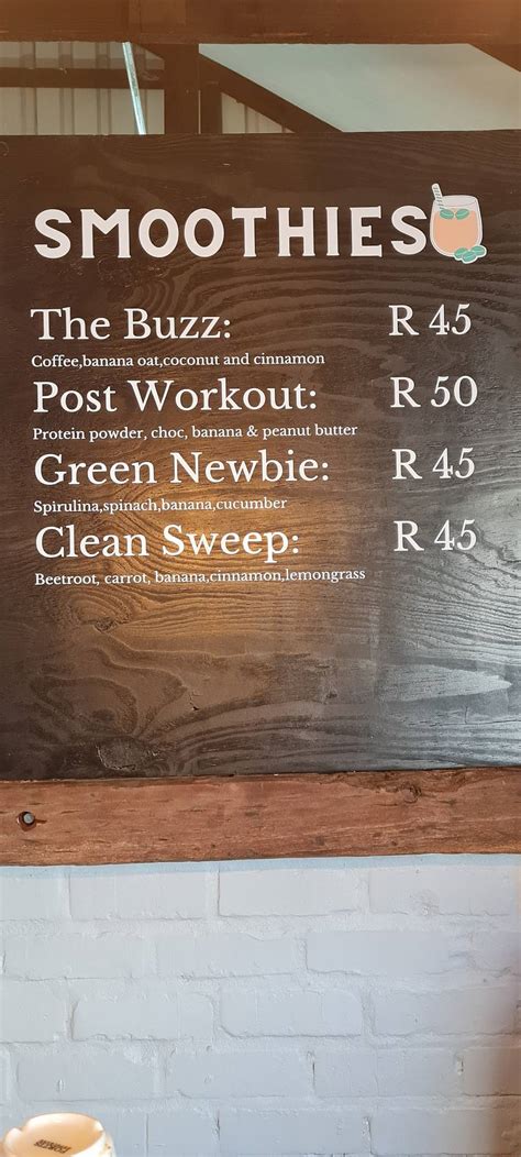 Menu At The Shed Knysna Restaurant Knysna
