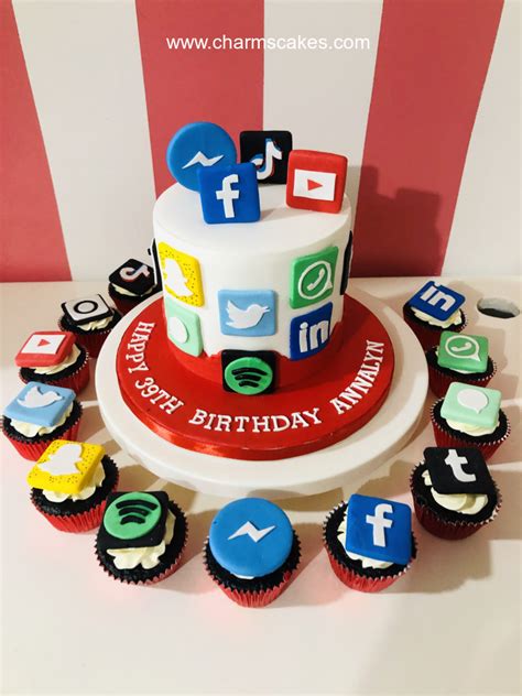 Social Social Media Cake A Customize Social Media Cake