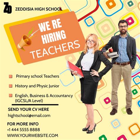 Copy Of Hiring Teacher Flyer Template Postermywall