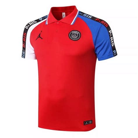 Acheter Polo Football Paris Saint Germain 2020 21 Rouge Blanc Bleu Pas Cher