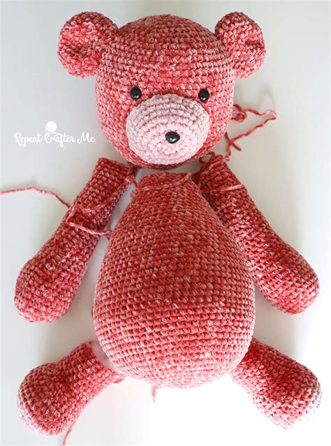 Big Bernat Velvet Crochet Bear Repeat Crafter Me