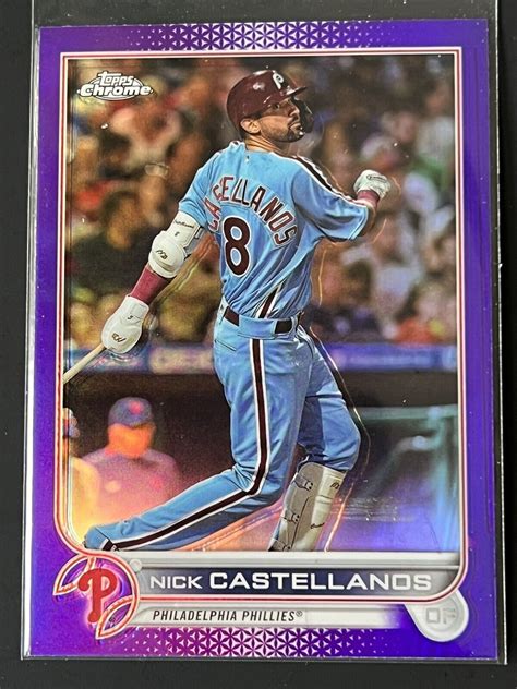 Topps Chrome Update Usc Nick Castellanos Purple Refractor Ebay