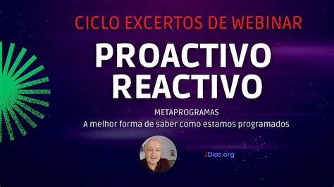 Metaprograma Proactivo Ou Reactivo YouTube