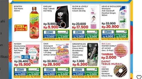 Katalog Promo Jsm Indomaret Agustus Extra Diskon Pakai Bri