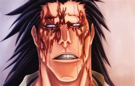 Wallpaper blood, Bleach, anime, fight, face, asian, manga, So Zaraki, shinigami, Gotei 13, Soul ...