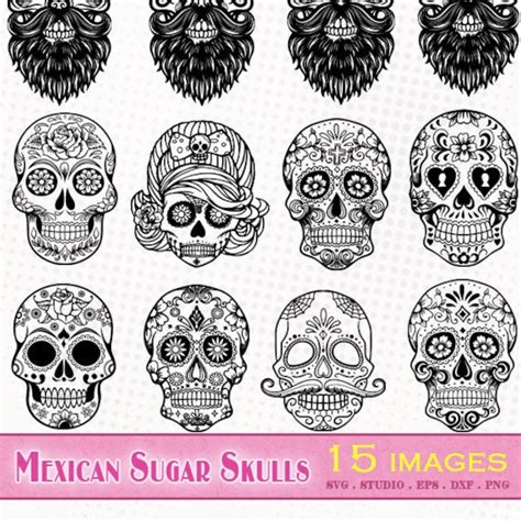 Sugar Skull Pes Etsy