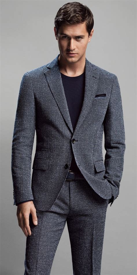 Charlie Siem Hugo Boss Ss15 Adv 01 Mens Charcoal Suit Gray Suit