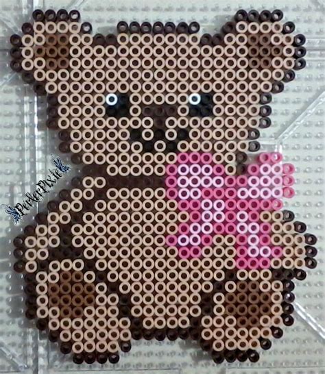 Teddy Bear Perler Beads By Perlerpixie Perler Crafts Diy Perler Beads