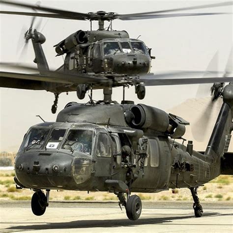 Pictured Are Two Us Sikorsky Uh 60 Black Hawk Multi Mission Helicopters