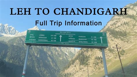 Leh To Chandigarh Road Trip Kargil Dras Srinagar Jammu Full