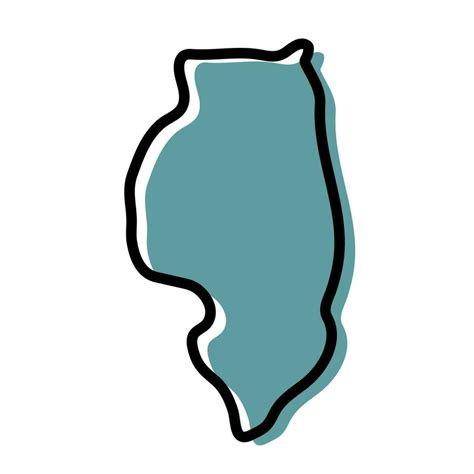 Illinois map vector illustration. Us state map. 33490345 Vector Art at Vecteezy