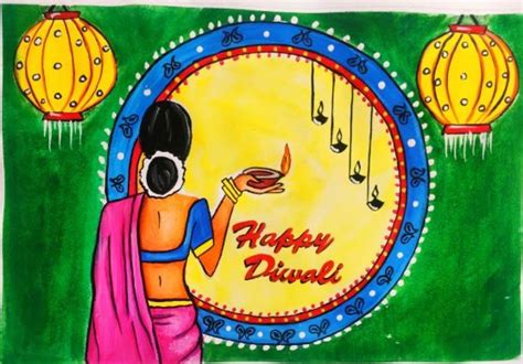 Diwali Poster Drawings 2023 Easy And Simple Diwali Posters And Drawing