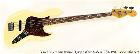 Fender 62 Jazz Bass Reissue Olympic White 1994