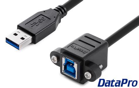 Panel Mount USB 3 Type B To Type A F M DataPro