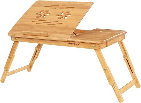 Songmics Bamboo Laptop Desk Serving Bed Tray Australia Ubuy