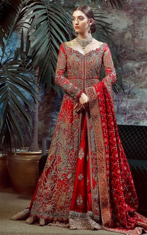 Tradition Red Designer Bridal Dress By Pakistani Wedding Dresses Online