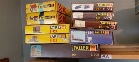 Rare Vintage Faller Ho Scale Model Building Kits House Greenhouse High