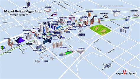 Las Vegas Strip Map - Casino Hotel Maps [2020 ] - PDF, 3D, Download