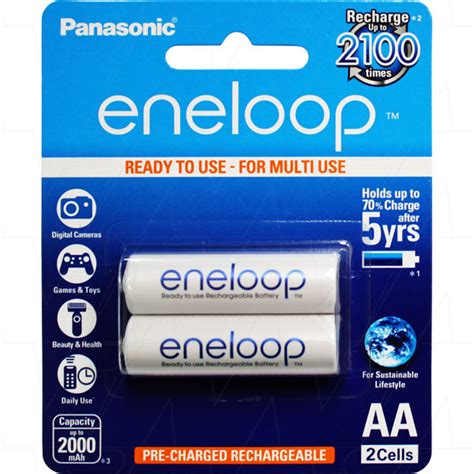 ENELOOP AA BATTERY 2 PACK RECHARGEABLE BATTERIES [BK-3M