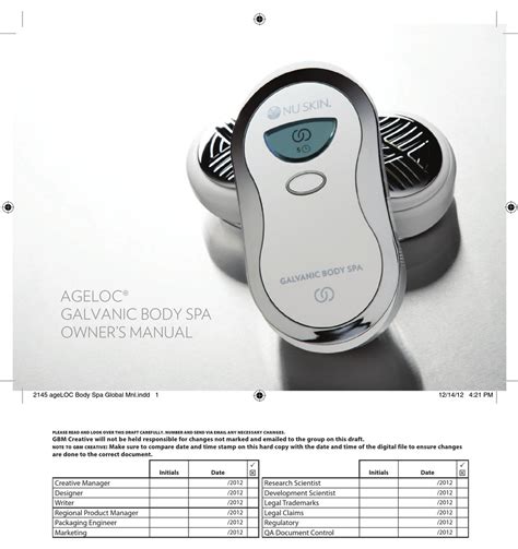 Nu Skin Ageloc Owners Manual Pdf Download Manualslib